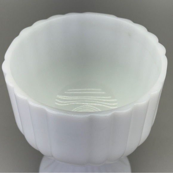 Vintage MilkGlass Compote Planter - Picture 6 of 12